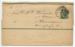 Germany 1887 3pf Crown Wrapper; Hamburg To Hannover - Other & Unclassified