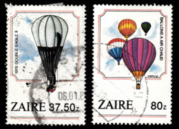 Tp 1984 Bicentenaire De La Première Assantion De L'homme Dans L'atmosphère, Montgolfières, Ballons.Y&T 1180/81 Obli (0) - Usados