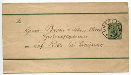 Germany 1884 3pf Crown Wrapper; Breslau To Reetz Bei Lipienno - Other & Unclassified