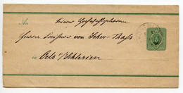 Germany 1889 3pf Crown Wrapper; Köstritz To Oels I/ Schlesien - Other & Unclassified