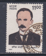 Inde N° 1309 O : Hommage à José Marti, Oblitéré, TB - Usados