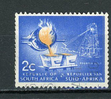 AFRIQUE DU SUD : MINE - N° Yvert 323D Obli.  (CADRE PHOSPHO) - Used Stamps