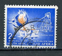 AFRIQUE DU SUD : MINE - N° Yvert 323D Obli.  (CADRE PHOSPHO) - Used Stamps