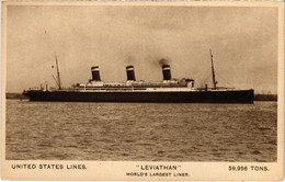 PC US, LEVIATHAN, WORLD'S LARGEST LINER, SHIP, Vintage Postcard (b45714) - Other & Unclassified