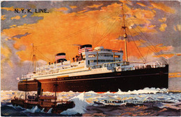 PC US, SHIPS, N.Y.K. LINE, MS ASAMA MARU, Vintage Postcard (b45716) - Otros & Sin Clasificación