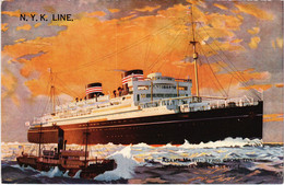 PC US, SHIPS, N.Y.K. LINE, MS ASAMA MARU, Vintage Postcard (b45717) - Autres & Non Classés