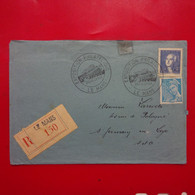 LETTRE RECOMMANDE LE MANS POUR ST GERMAIN EN LAYE 1943 - Cartas & Documentos
