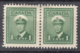 Canada 1942 Mi#216 Mint Hinged Pair - Nuovi