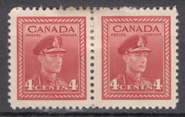 Canada 1942 Mi#221 Mint Hinged Pair - Nuovi