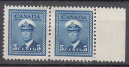 Canada 1942 Mi#222 Mint Hinged Pair - Ungebraucht