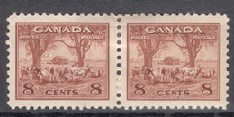 Canada 1942 Mi#223 Mint Hinged Pair - Ongebruikt