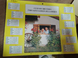 77 //   CALENDRIER 1991 / CLUB DES BRUYERES / SAINT SAMSON DE LA ROQUE - Groot Formaat: 1991-00