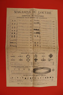 Magasins Du LOUVRE  Comptoir Bijouterie Document Des Années 1900/1910 Affichette Recto/verso 25X38 - Necklaces/Chains