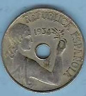 ESPAGNE – 25 Centimos 1934 - 25 Centimos