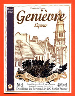 Etiquette Neuve De Liqueur De Genièvre Distillerie Du Périgord à Sarlat - 50 Cl - Fruit En Groenten