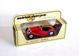 MATCHBOX, MODELS OF YESTERYEAR - N°Y-8 1945 MG-TC - MINIATURE 1/35e VOITURE AUTO - MODELE REDUIT DE COLLECTION (2502.63) - Matchbox