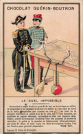 CHROMOS - S11561 - Chocolat Guérin Boutron - Le Duel Impossible Militaires Fruits En L'état Coupé - Env.10,5x6,5 Cm- L2 - Guerin Boutron