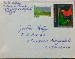 PORTUGAL, AZORES 2004, COVER USED TO LITHUANIA,  1983 EUROPA BIRD STAMP, AZORE NATURE, PLANT,  MOUNTAIN, FOREST - Covers & Documents