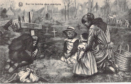 MILITARIA - Illustration Non Signée - Sur La Tombe Des Martyrs - Carte Postale Ancienne - Otros & Sin Clasificación