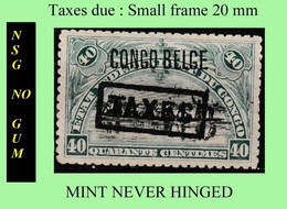 1909 ** CONGO FREE STATE / ETAT IND. CONGO = COB MNH/NSG TX 21 (SMALL FRAME) GREEN CANOE (No Gum Plural) - Unused Stamps