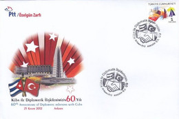 Turkey, Türkei - 2012 - 60th Anniversary Of Diplomatic Realitions With Cuba /// First Day Cover & FDC - Storia Postale