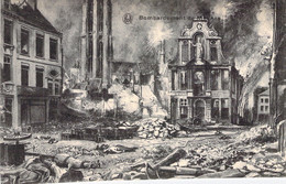 MILITARIA - Illustration Non Signée - Bombardement De Malines- Carte Postale Ancienne - Otros & Sin Clasificación