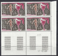 MONACO N° 780 - Bloc De 4 COIN DATE - NEUF** - BERLIOZ - DAMNATION DE FAUST - 17/12/68 - 1 Trait - Unused Stamps