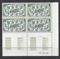 MONACO N° 782 - Bloc De 4 COIN DATE - NEUF** - BERLIOZ - DAMNATION DE FAUST - 18/12/68 - 2 Traits - Unused Stamps