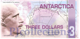 ANTARCTICA 3 DOLLARS 2008 PICK NL POLYMER UNC - Otros – América