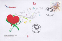 Turkey, Türkei - 2012 - Organ Donation Week /// First Day Cover & FDC - Brieven En Documenten