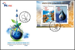 Turkey, Türkei - 2013 - EUROASIA Social Business Forum, Istanbul /// First Day Cover & FDC - Briefe U. Dokumente