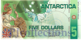 ANTARCTICA 5 DOLLARS 2008 PICK NL POLYMER UNC - Altri – America