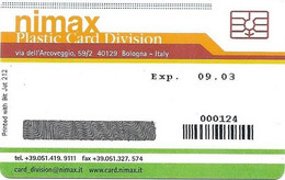 @+ Carte Demonstration : Nimax Platic Card Division - Italie - 2003 - Cartes De Salon Et Démonstration