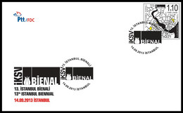 Turkey, Türkei - 2013 - 13th İstanbul Biennial /// First Day Cover & FDC - Brieven En Documenten