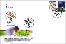 Turkey, Türkei - 2013 - Expo 2016 Antalya /// First Day Cover & FDC - Brieven En Documenten