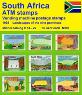 1998 Südafrika South Africa RSA Landscapes Of The 9 Provinces / Series 00,10 Xx Frama Automatenmarken - Vignettes D'affranchissement (Frama)