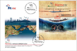 Turkey, Türkei - 2013 - Marmaray Was Once A Dream, Now It"s A Reality /// First Day Cover & FDC - Brieven En Documenten