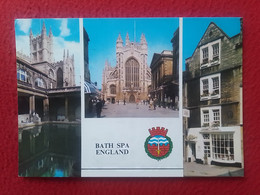 POSTAL POST CARD UNITED KINGDOM UK ENGLAND REINO UNIDO INGLATERRA...BATH SPA THE ABBEY COURTYARD AND PUMP ROOM..ETC VER. - Bath