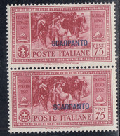 1932 Giuseppe Garibaldi 2 Val. Sass. 22 MNH** Cv 140 - Egeo (Scarpanto)