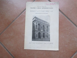 1957 Città Di SPOLETO Teatro LIrico Sperimentale Bando Concorso 11°stagione Sede In Roma - Programmes