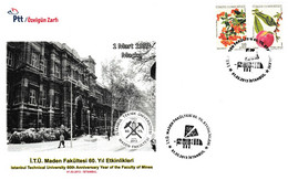 Turkey, Türkei - 2013 - İ.T.Ü. University 60th Anniversary Faculty Of Mines /// First Day Cover & FDC - Lettres & Documents