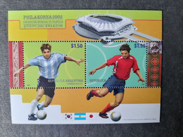 ARGENTINE ARGENTINA  MNH** 2002 FOOTBALL FUSSBALL SOCCER CALCIO VOETBAL FUTBOL FUTEBOL FOOT FOTBAL - 2002 – Corea Del Sur / Japón