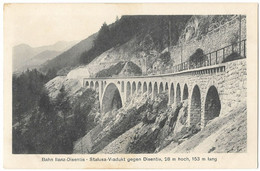 Bahn ILANZ-DISENTIS: Stalusa-Viadukt ~1910 - Ilanz/Glion