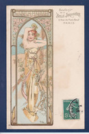 CPA MUCHA Alphonse Art Nouveau Femme Women Voir Dos Publicité Belle Jardinière - Mucha, Alphonse