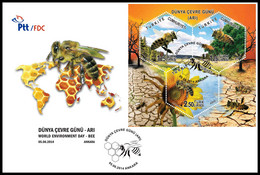 Turkey, Türkei - 2014 - World Environment Day - Bee /// First Day Cover & FDC - Covers & Documents