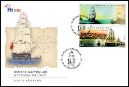 Turkey, Türkei - 2014 - Ottaman Galions (Sailing Ships) /// First Day Cover & FDC - Cartas & Documentos