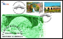 Turkey, Türkei - 2014 - Hictorical Bridges /// First Day Cover & FDC - Storia Postale