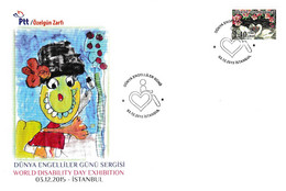 Turkey, Türkei - 2015 - World Disability Day Exhibition /// First Day Cover & FDC - Lettres & Documents