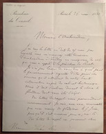 CHARLES DE FREYCINET(1828Foix-1923Paris)homme Politique,1880 Lettre Autographe Président Du Conseil=1er Ministre France - Autres & Non Classés
