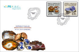 Turkey, Türkei - 2019 - Precious Stones /// First Day Cover & FDC - Brieven En Documenten